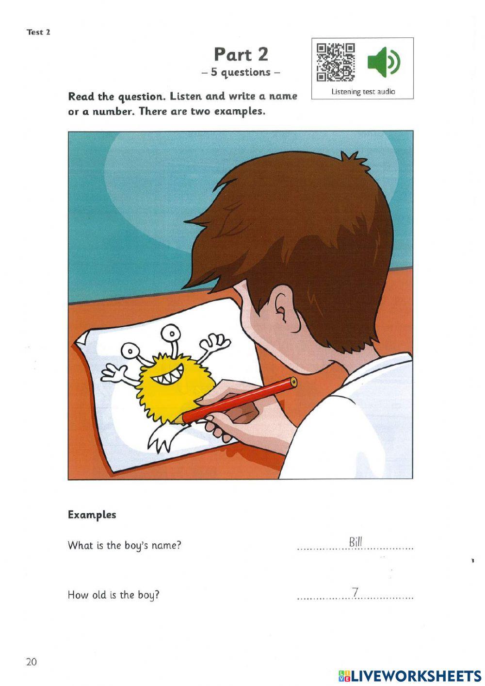 Starters 4 - Listening test 2