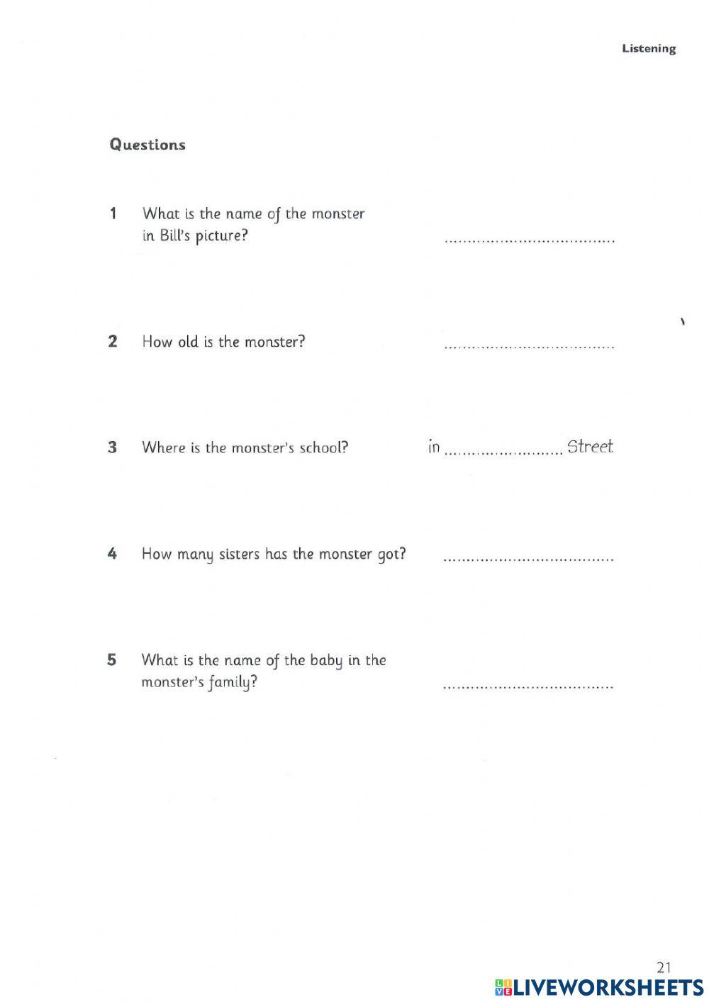 Starters 4 - Listening test 2