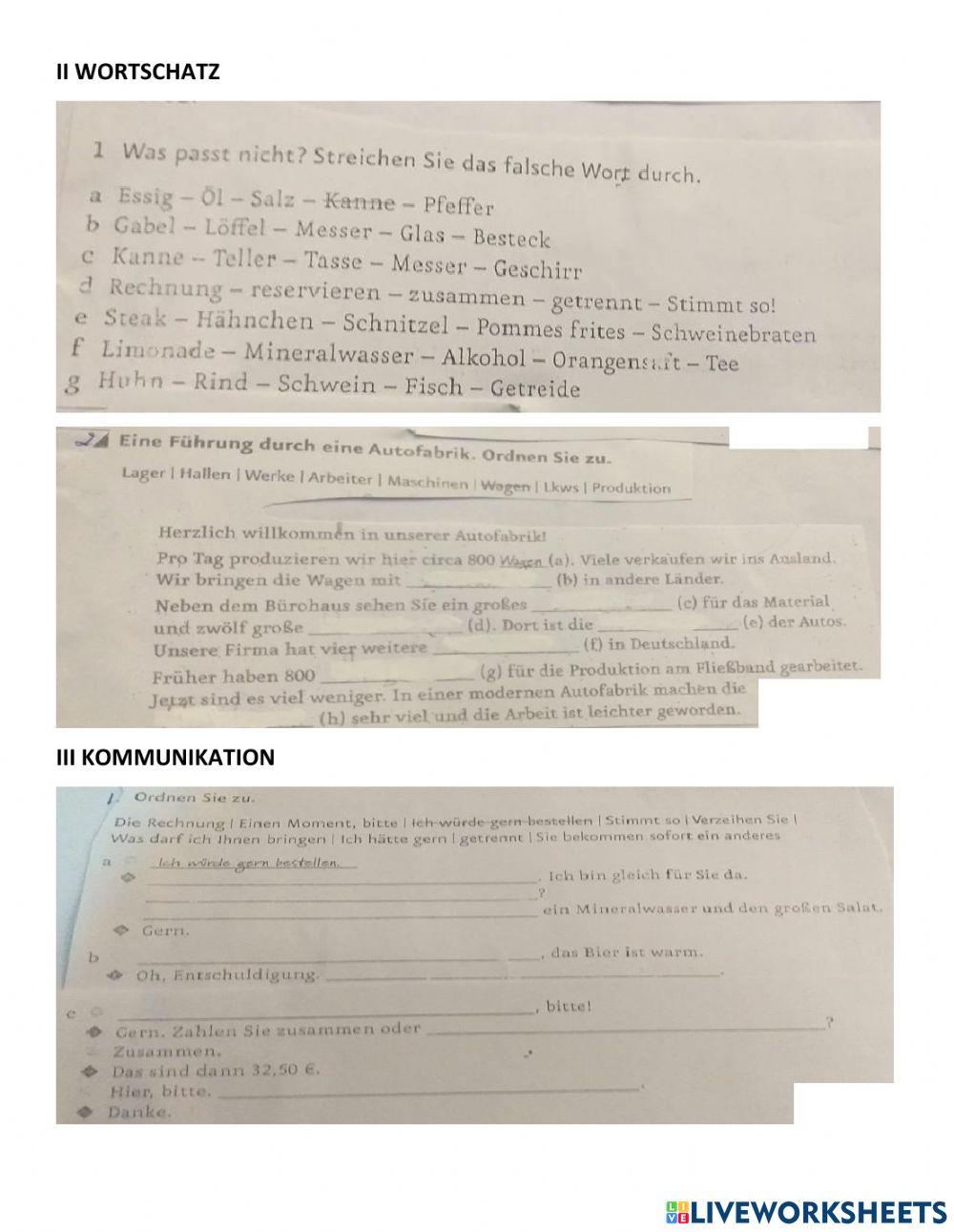 A2 Prüfung Lektionen 9 und 10