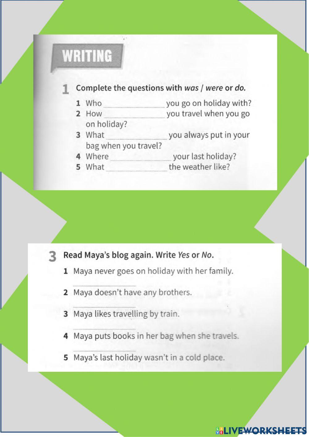 Prepare 5, Ex.1-2, Ex.1,2,3, p.83WB