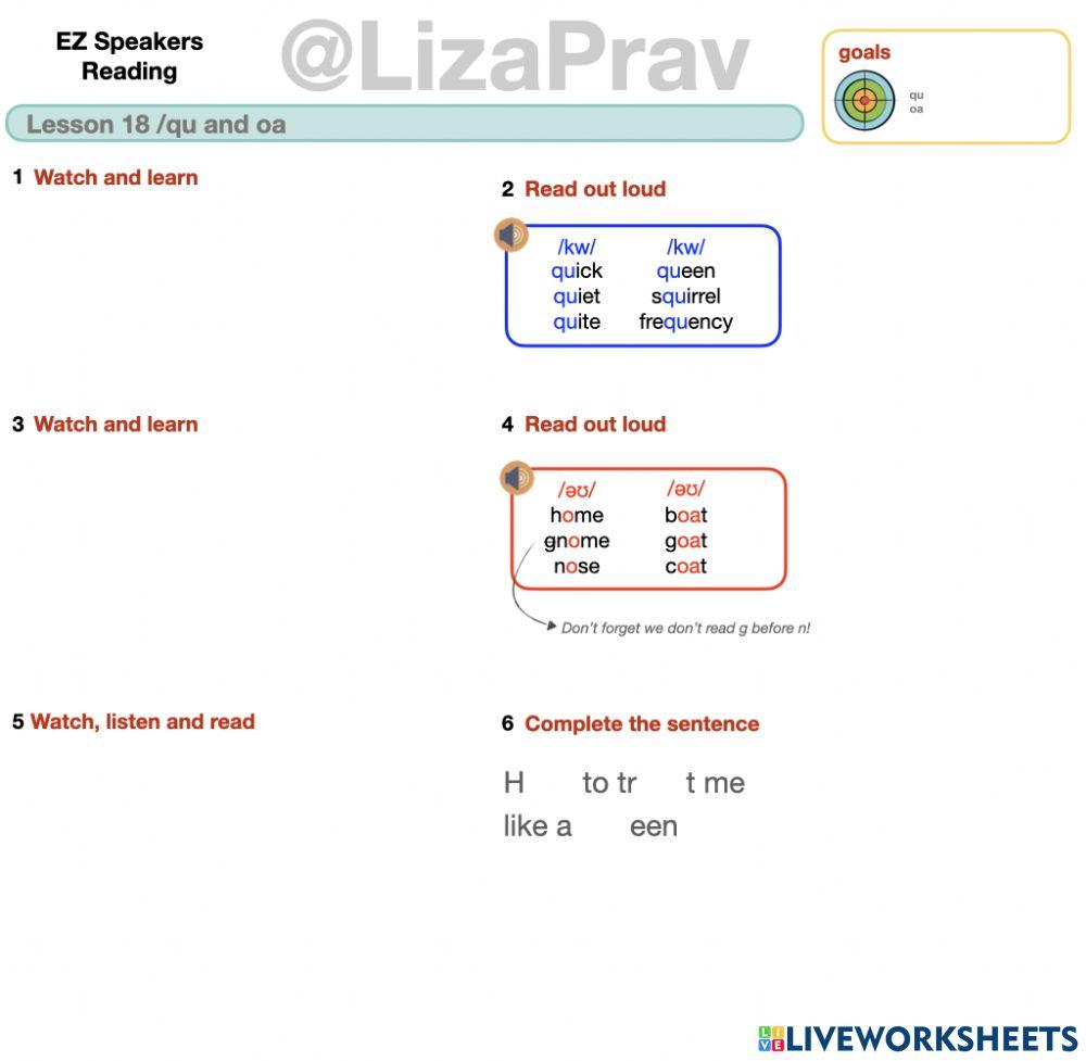 EZ reading lesson 18