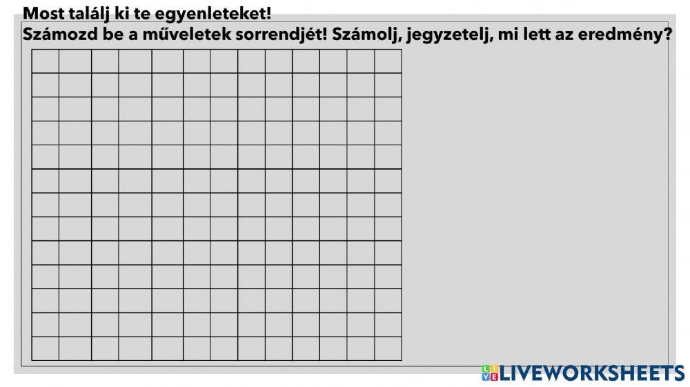 Műveletek sorrendje