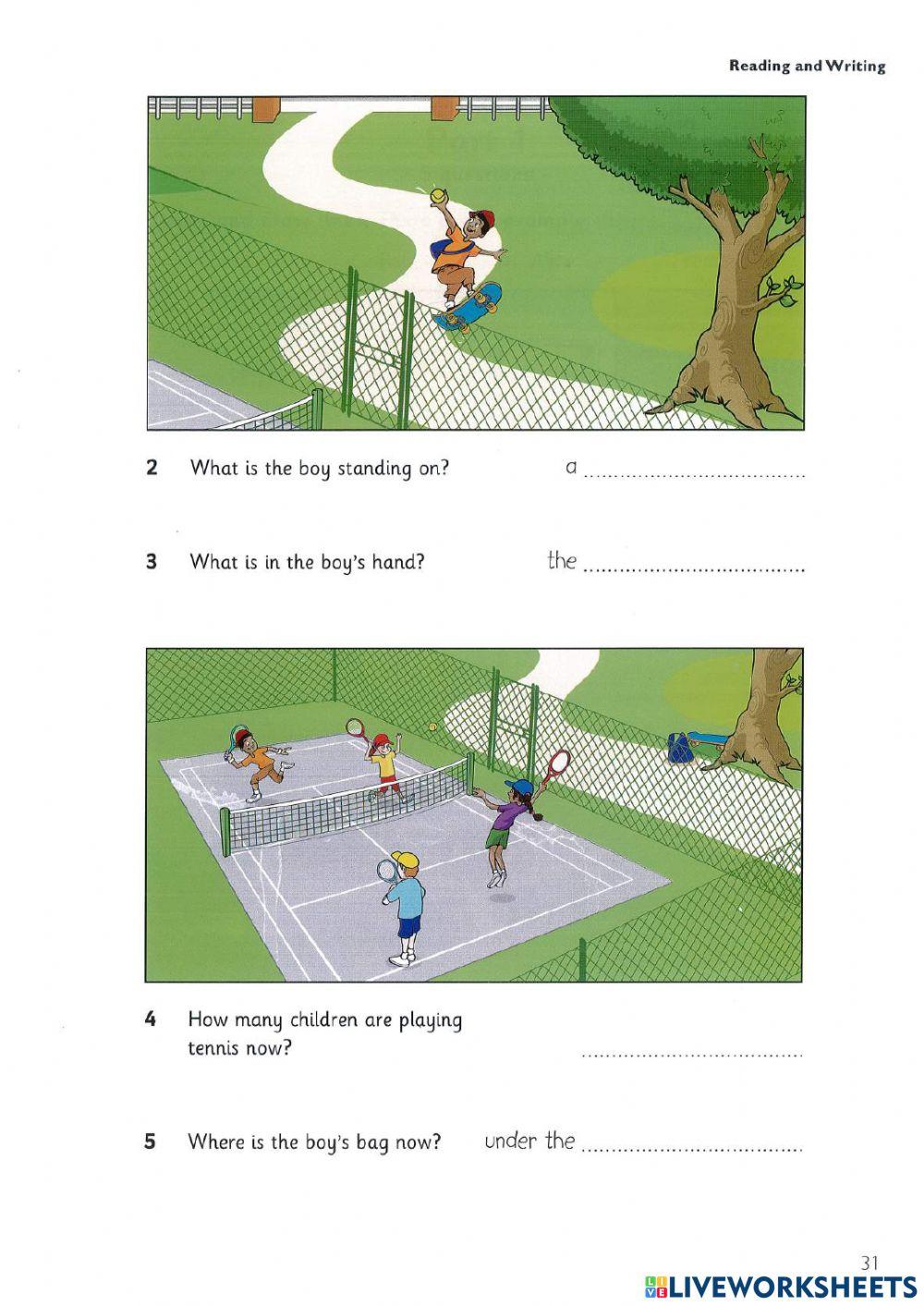 Starter 4 Reading and Writing Test 2