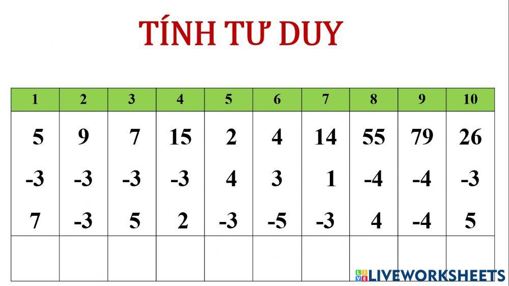 Kid 2 trừ 3 trong tim