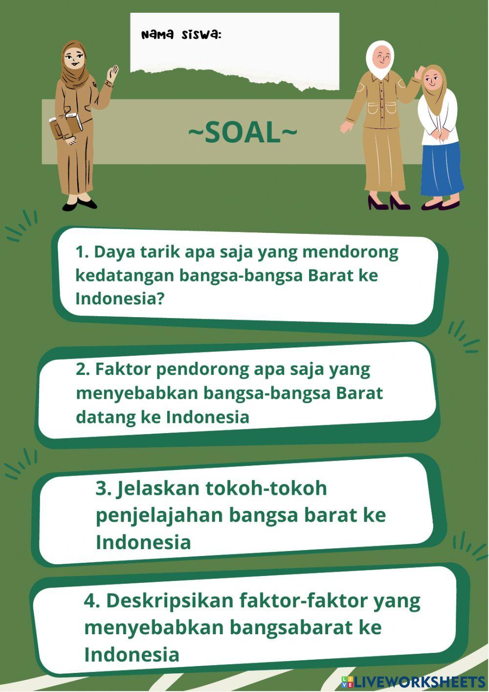 Kedatangan bangsa-bangsa barat ke indonesia