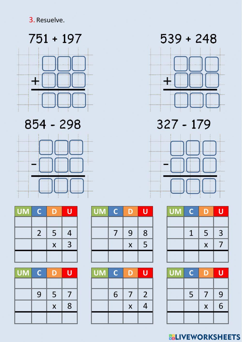 Cálculo y operaciones
