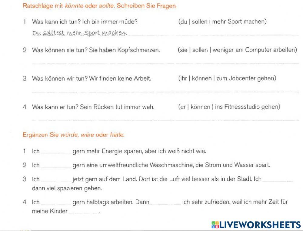 Einfach Gut B1 1 Lösungen Einfach gut! B1.1 Lektion 9 Übungen 6c und 7 2301574