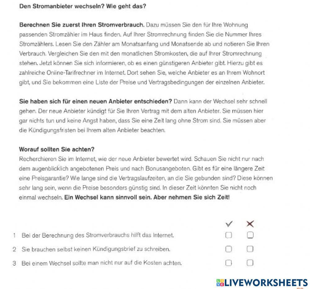 Einfach Gut B1 1 Lösungen Einfach gut! B1.1 Lektion 9 Übung 10 worksheet | Live Worksheets