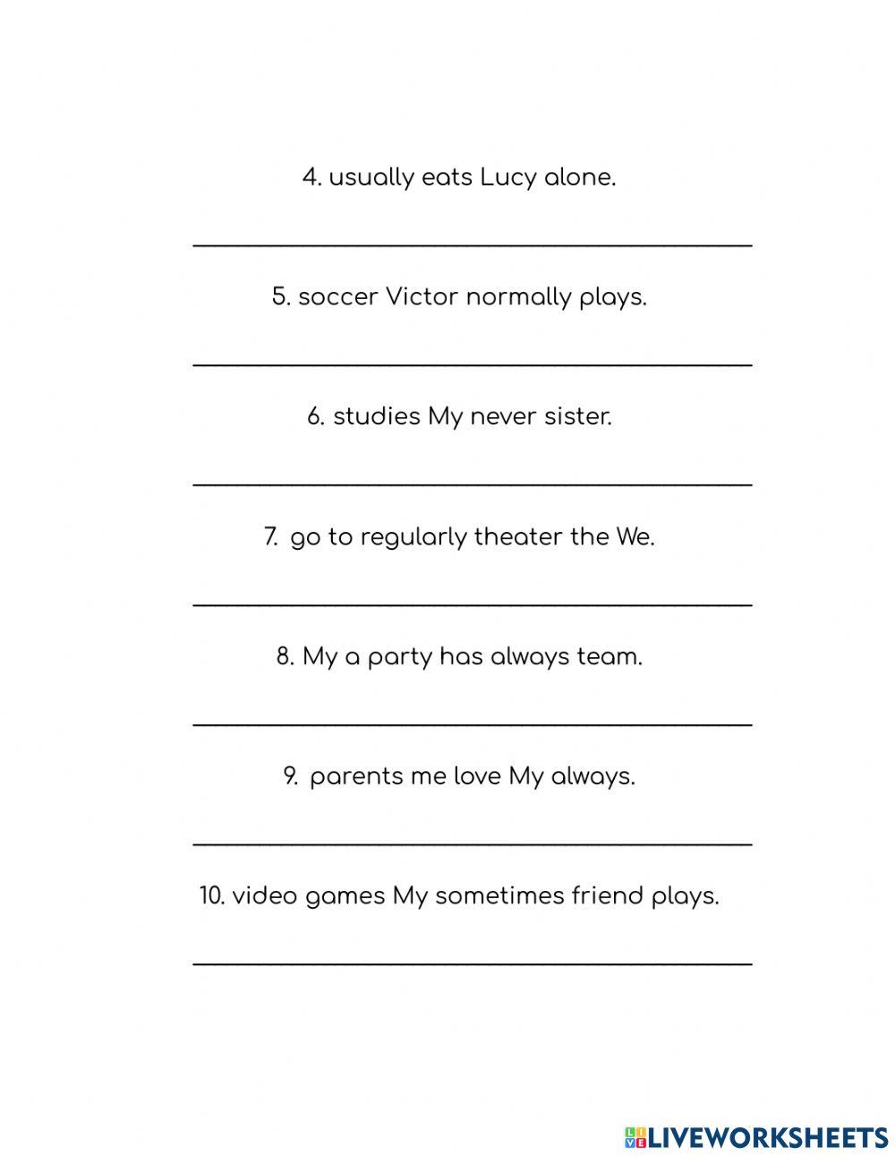 Adverbs of frequency