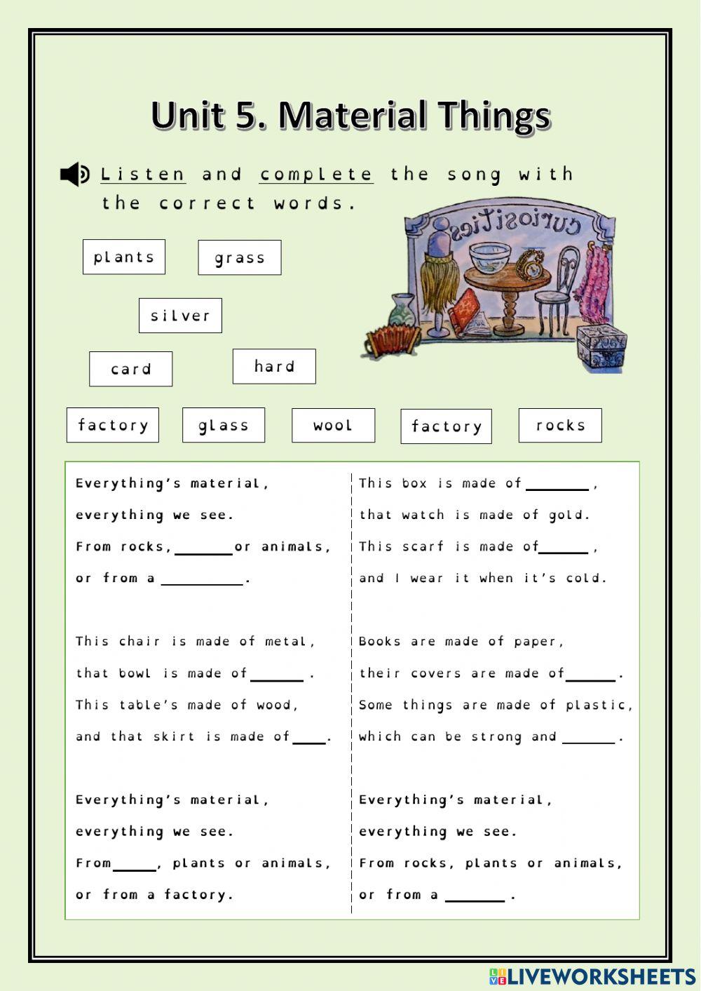 U5. Material Things song II