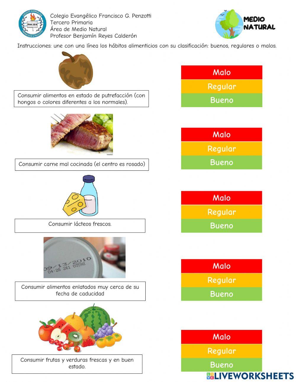 Hoja de trabajo Salud Alimentaria
