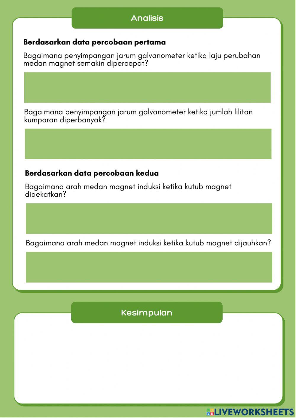 LK Percobaan Induksi Elektromagnetik