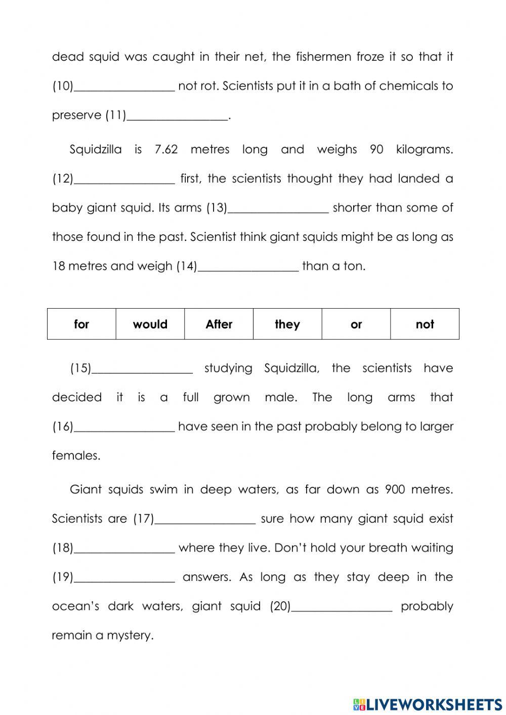 Fill in the blank - Squidzilla