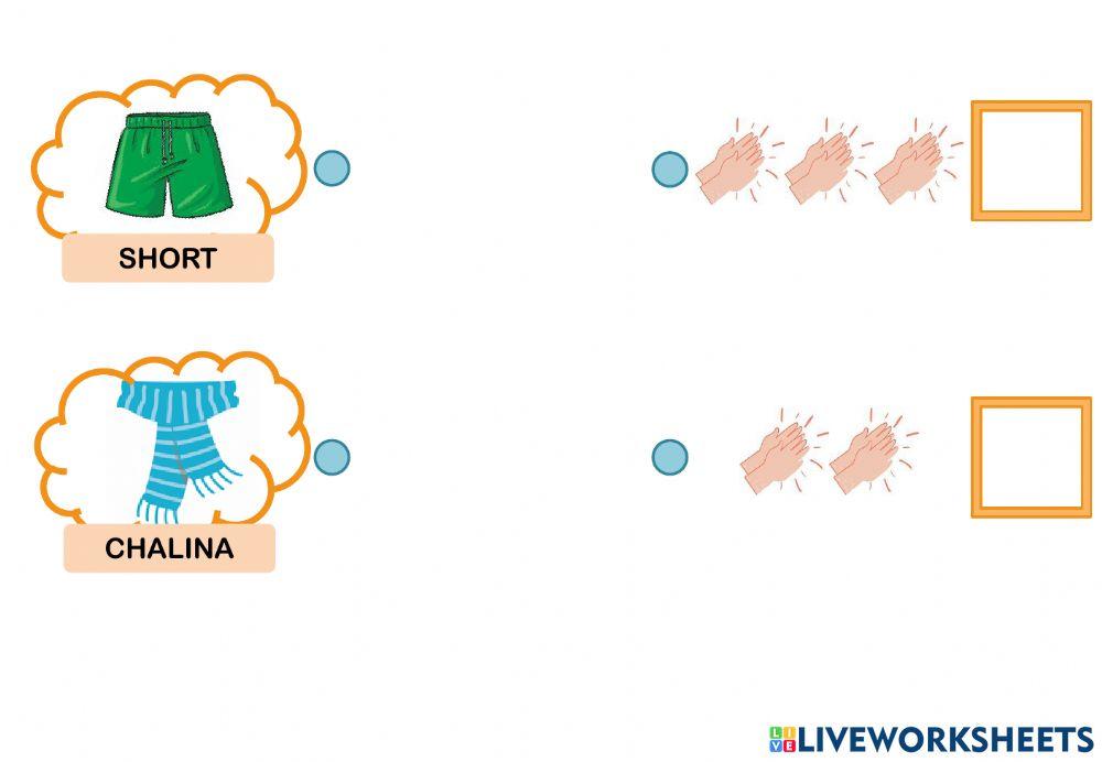 Golpe silábico con prendas de vestir