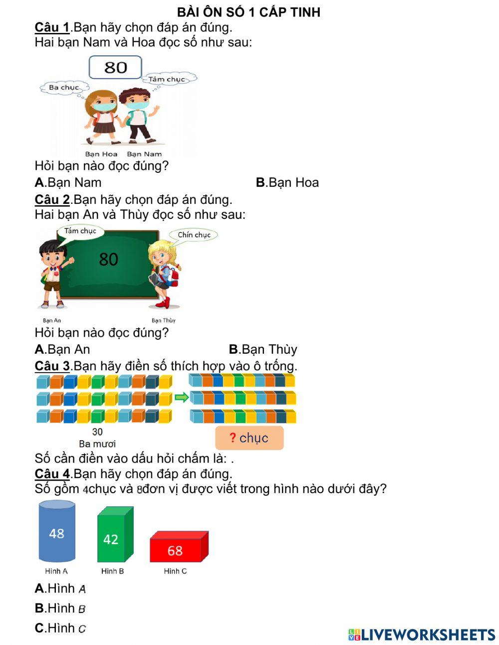 Ôn tập vòng tỉnh bài 1