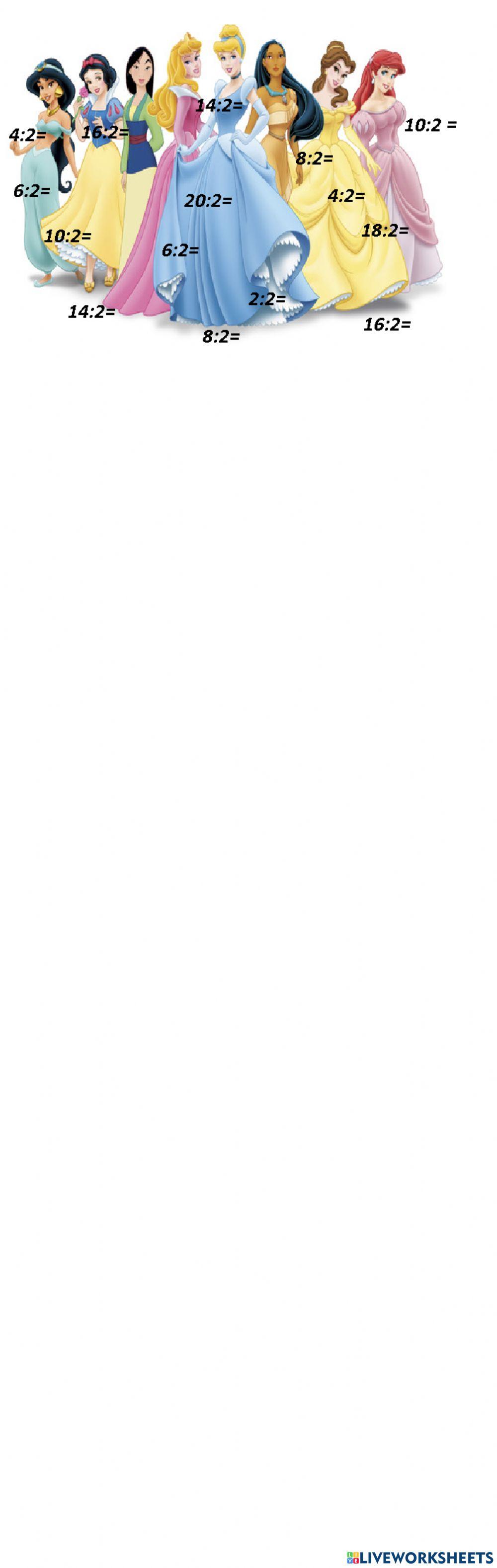 Табличка ділення на 2