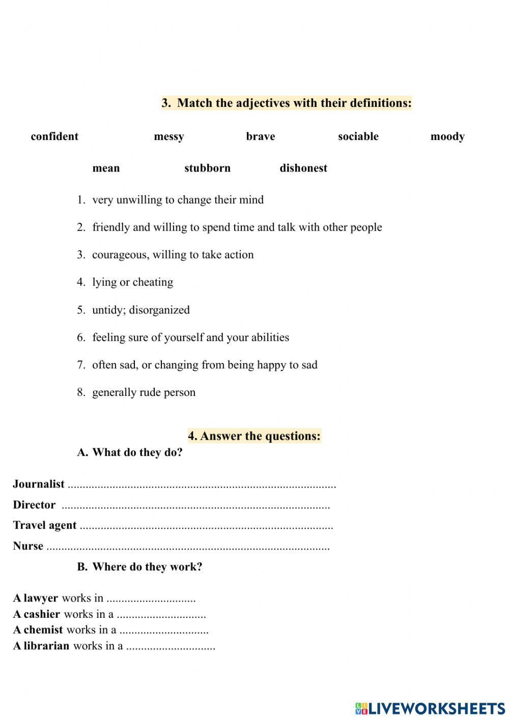 Człowiek, zdrowie, praca - test