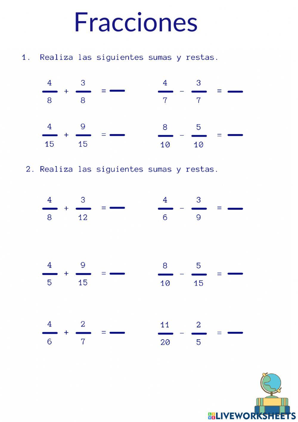 Fracciones y porcentajes