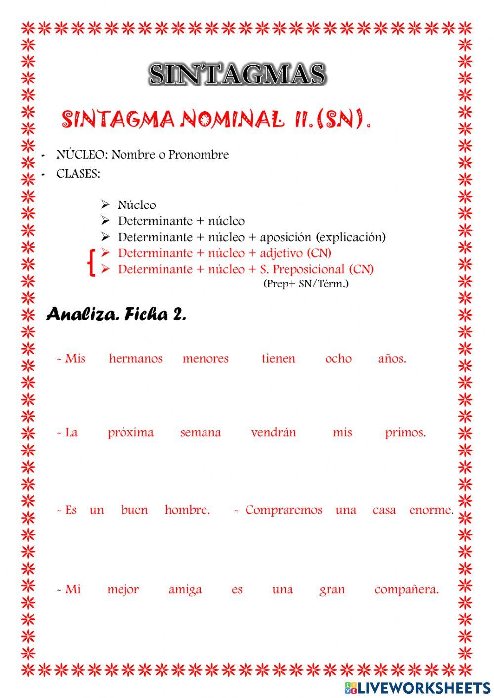 Sintagma Nominal Sintagma Nominal