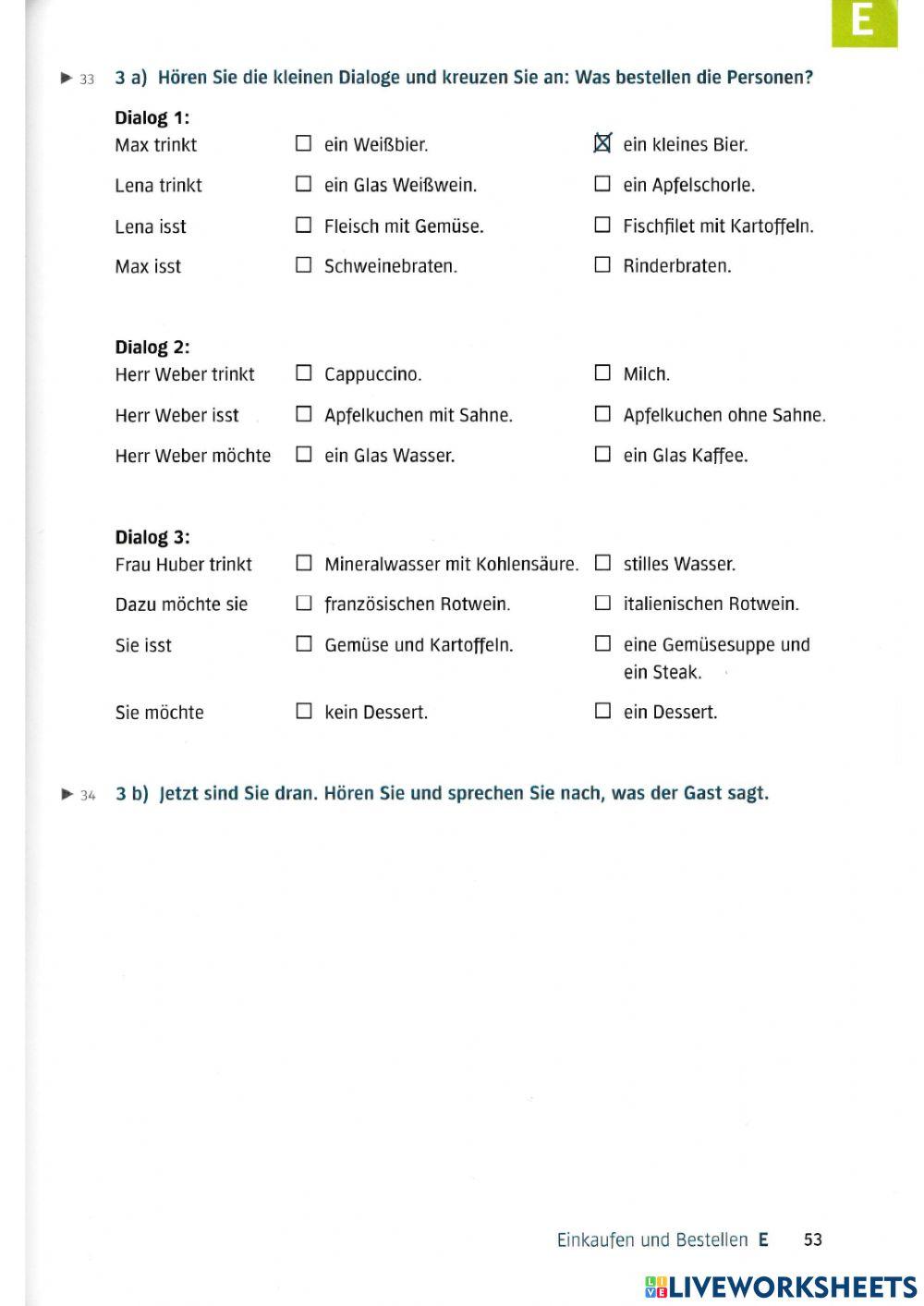 A2 Lek12 Hören und Sprechen E3