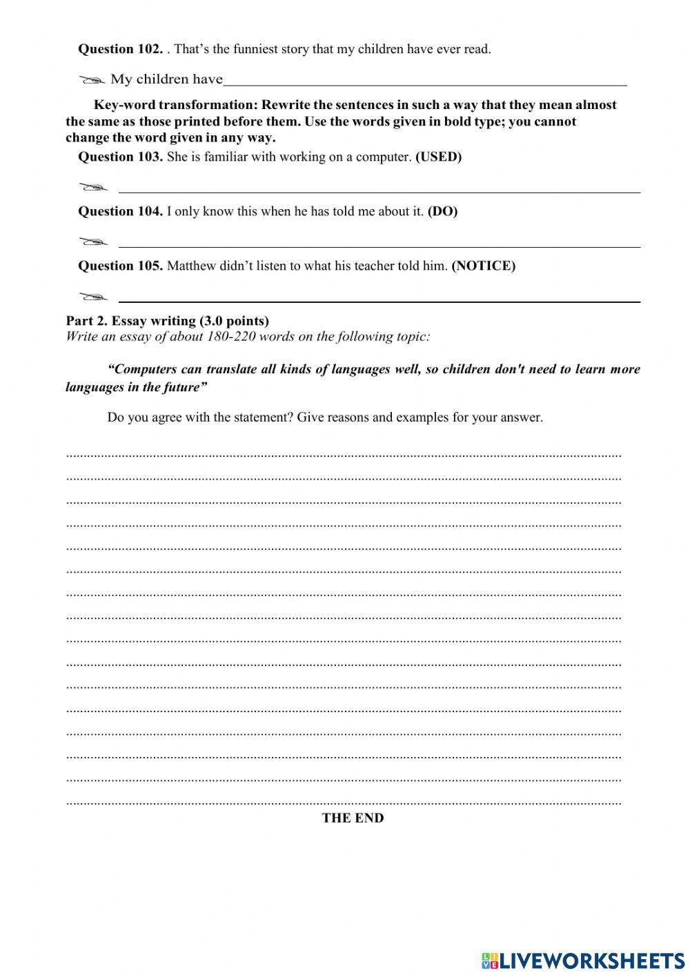 Olympic 10 -practice test 2