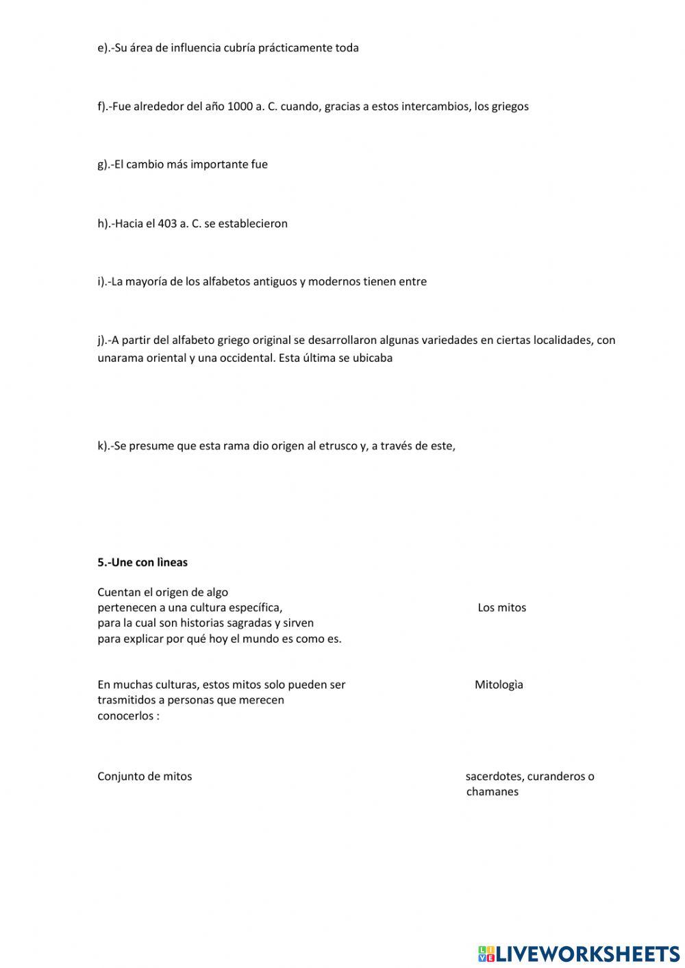 Repaso de Lengua y Literatura para 9° EGB