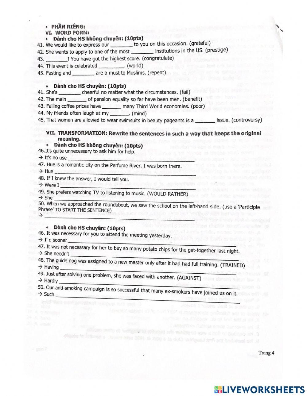 E11 - TĐN - 1st semester test