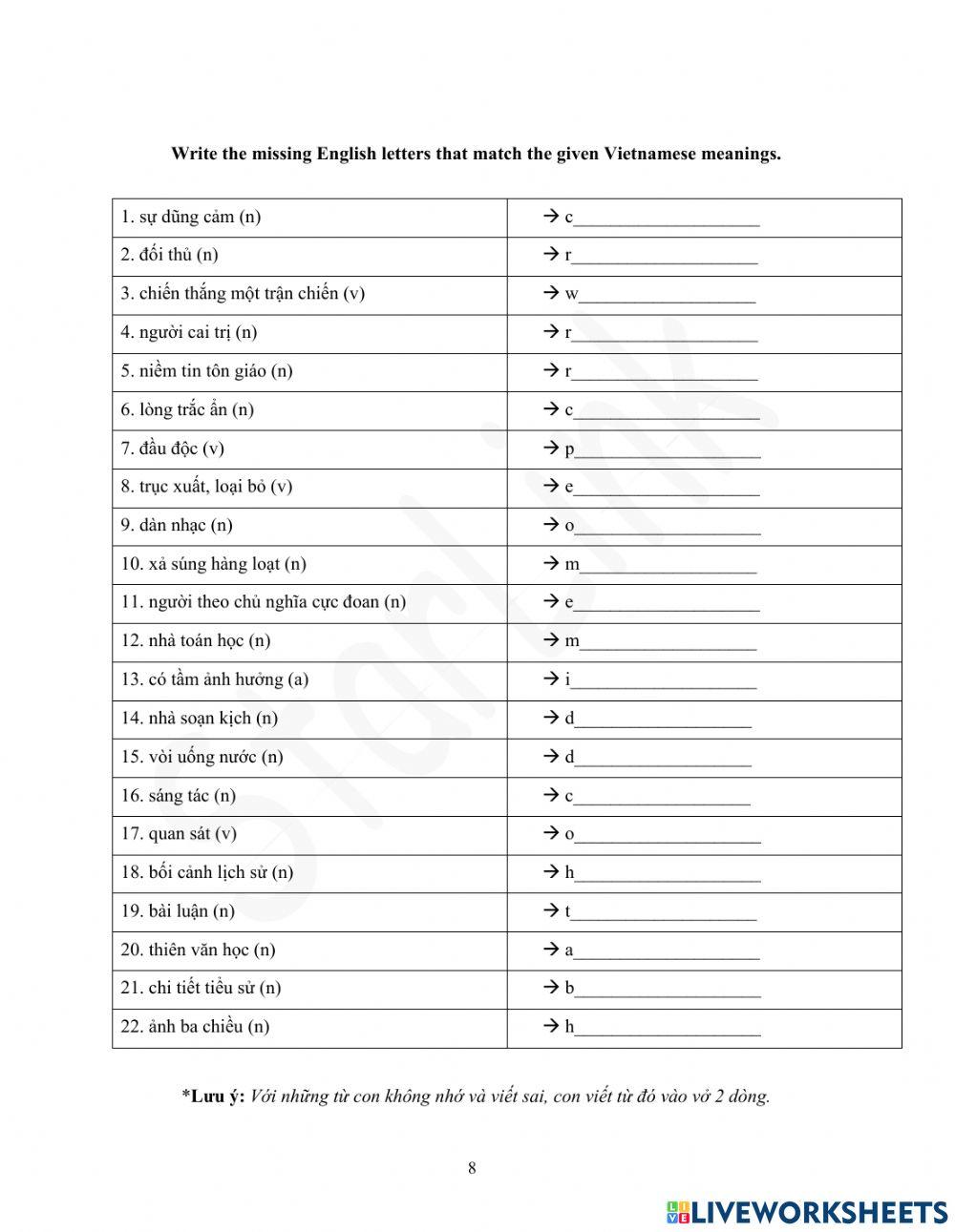 Foreign teacher-S8-Week 26-U8-Vocab 1