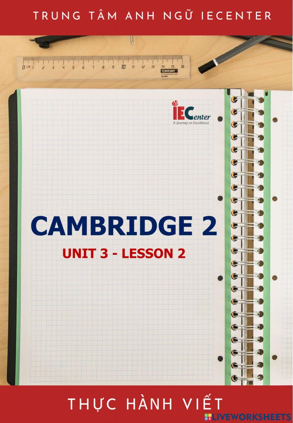 CAM 2 - UNIT 3 - LESSON 2