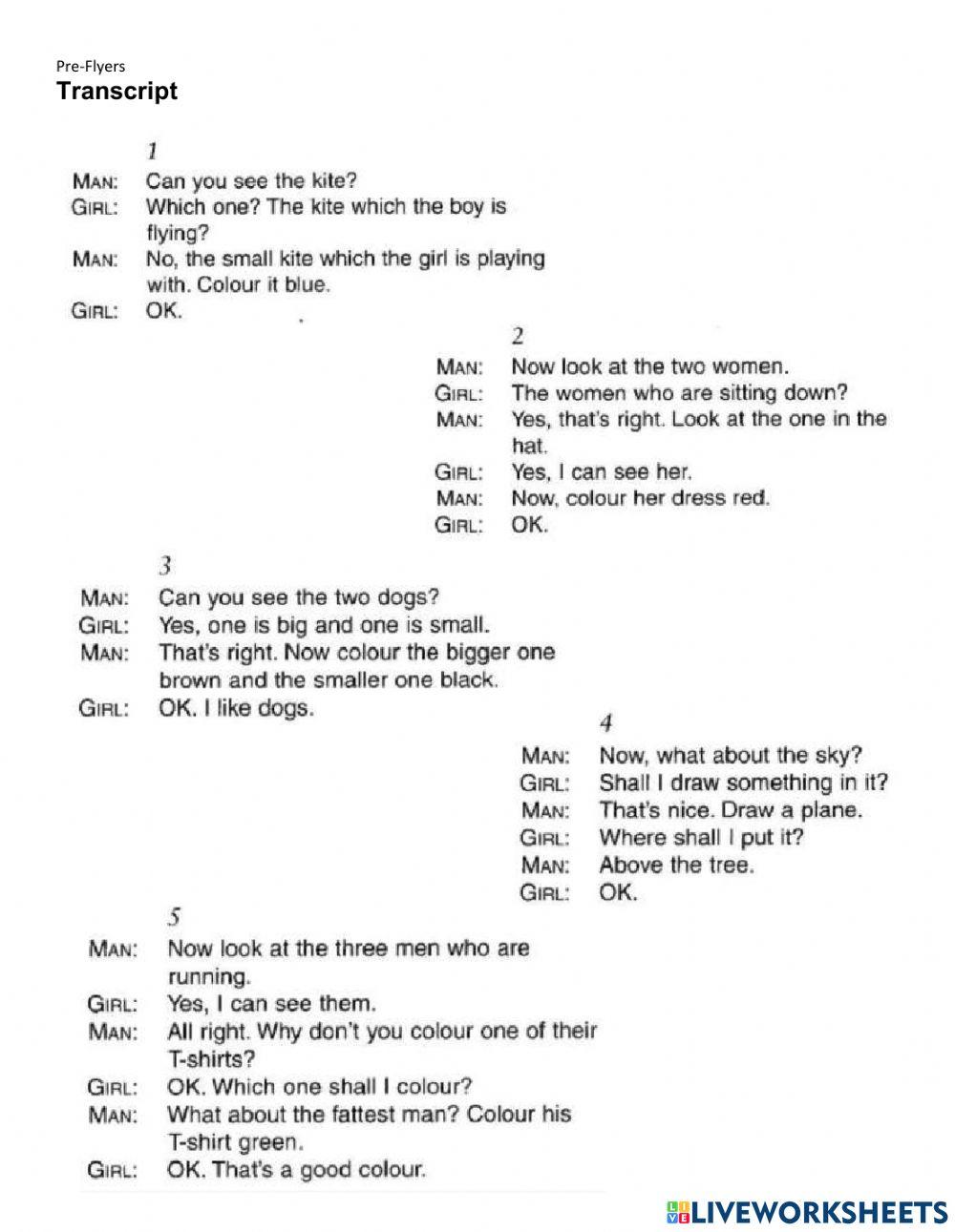 Pre-Flyers - Unit 7 - WH Questions in Flyers