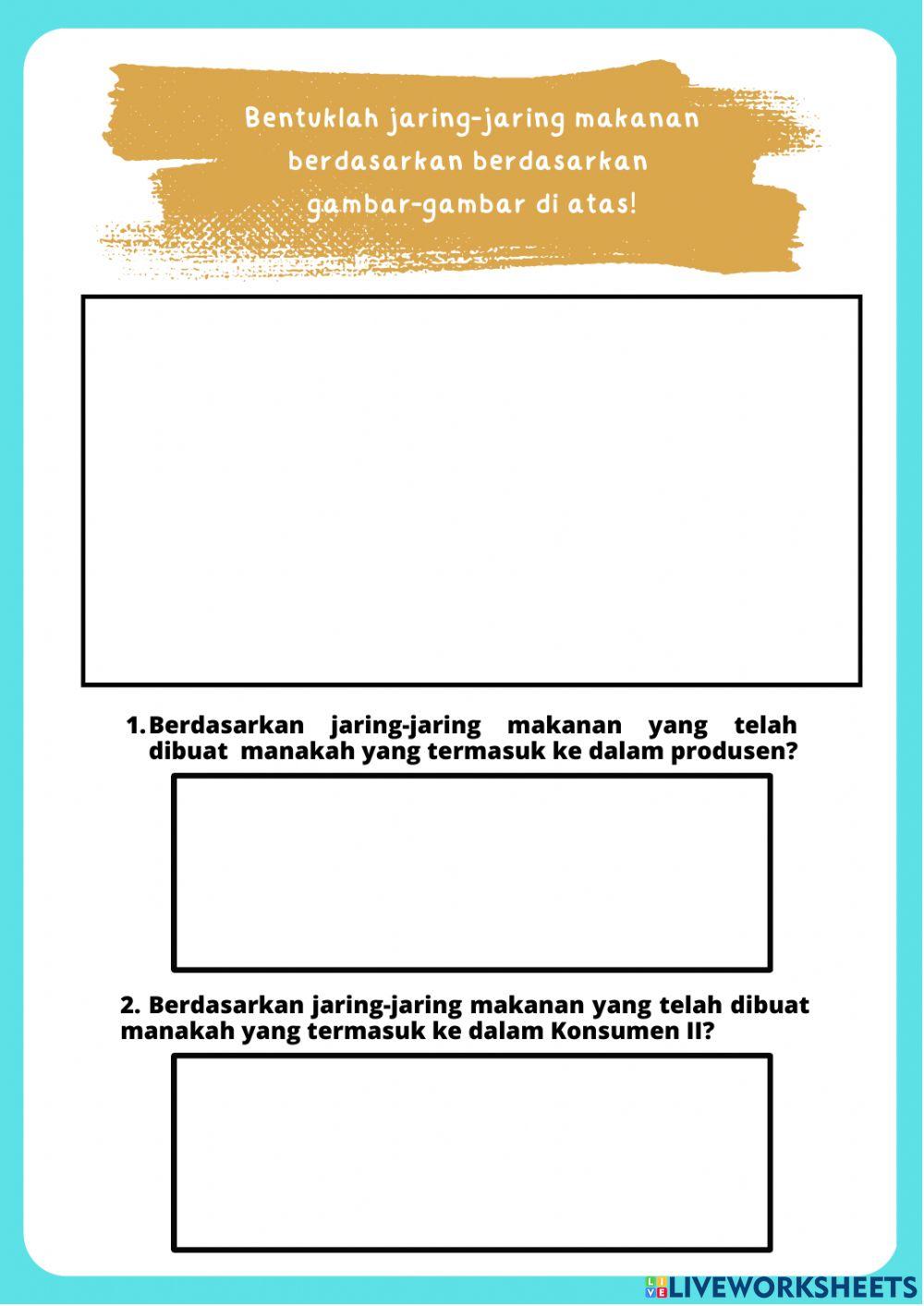 LKPD Aliran Energi, Rantai Makanan dan Jaring-jaring Makanan