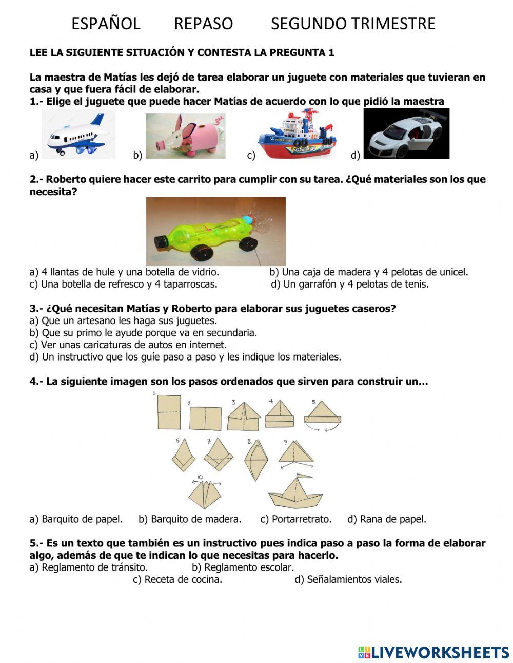 Español segundo trimestre