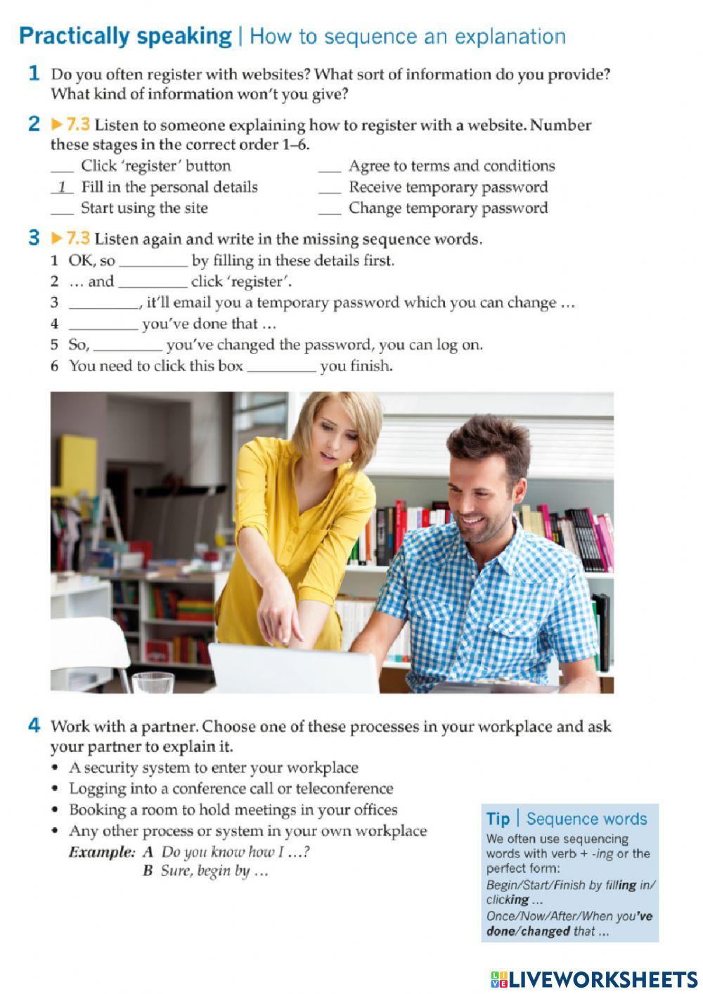 How to sequence an explanation-Linking words
