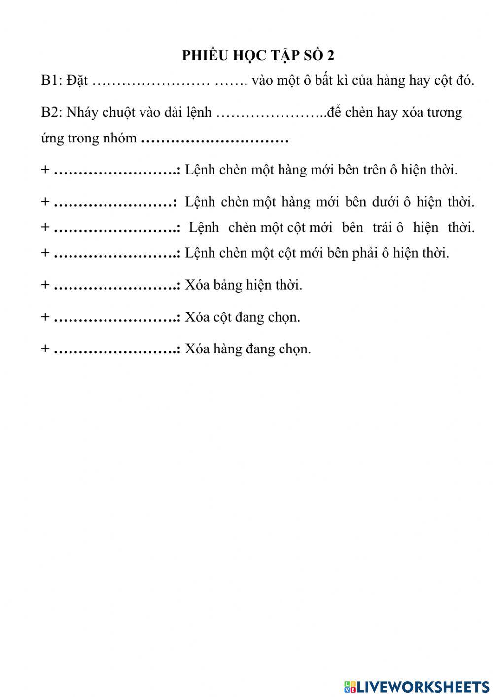 Phiếu học tập sô 2