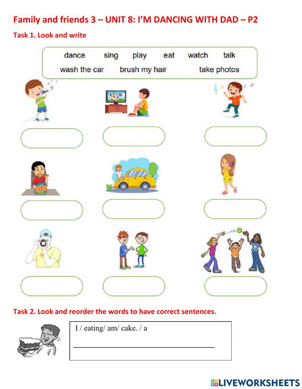 Family 3 - unit 8 - I'm dancing with Dad