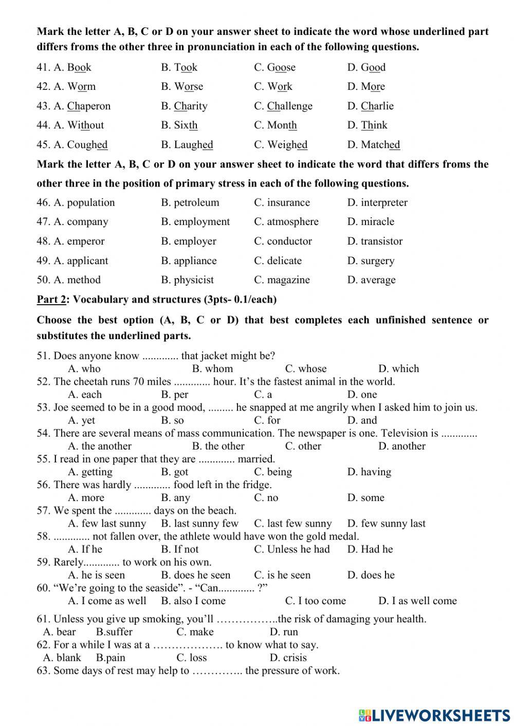 Olympic 10 practice test 3