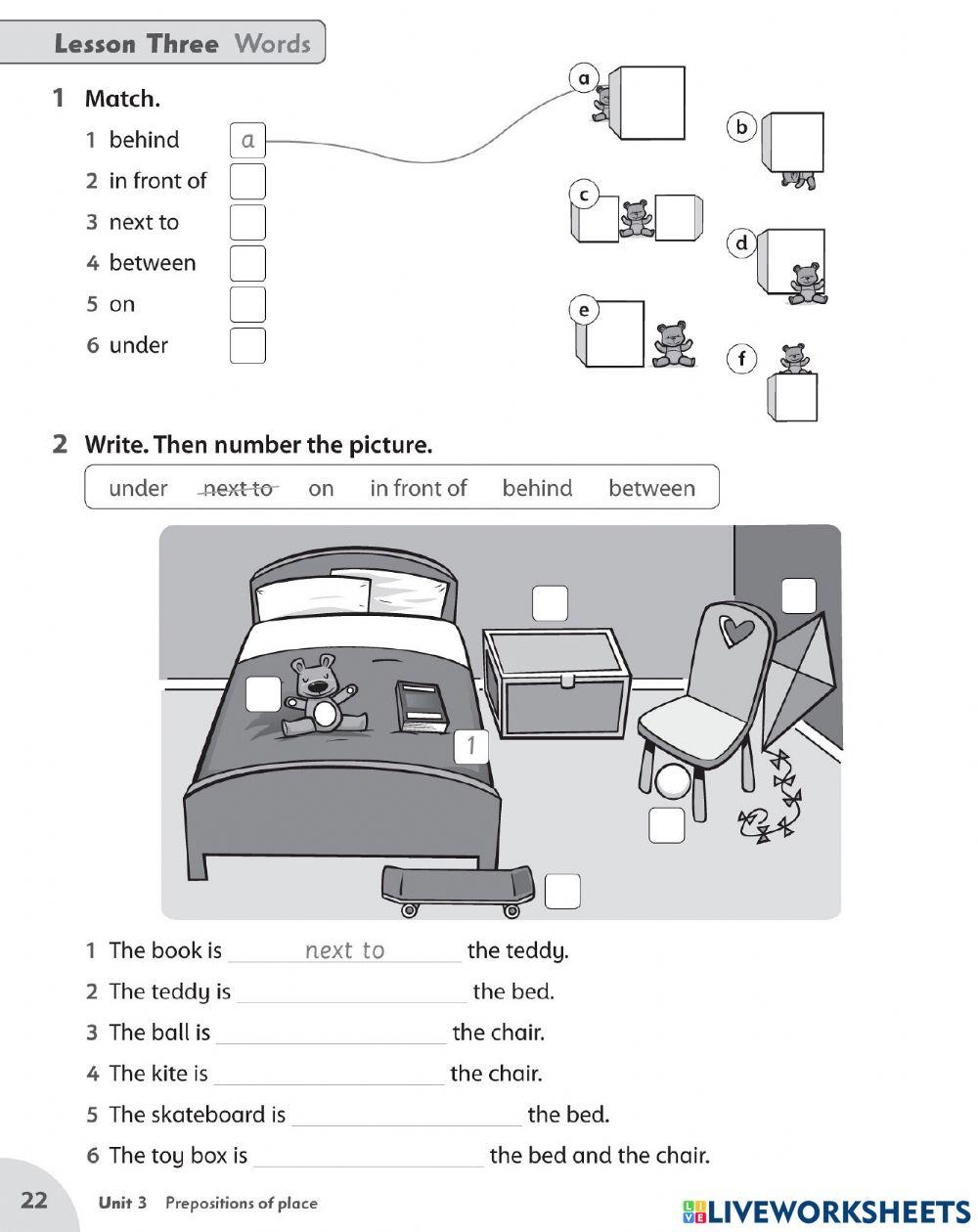 Prepositions of place