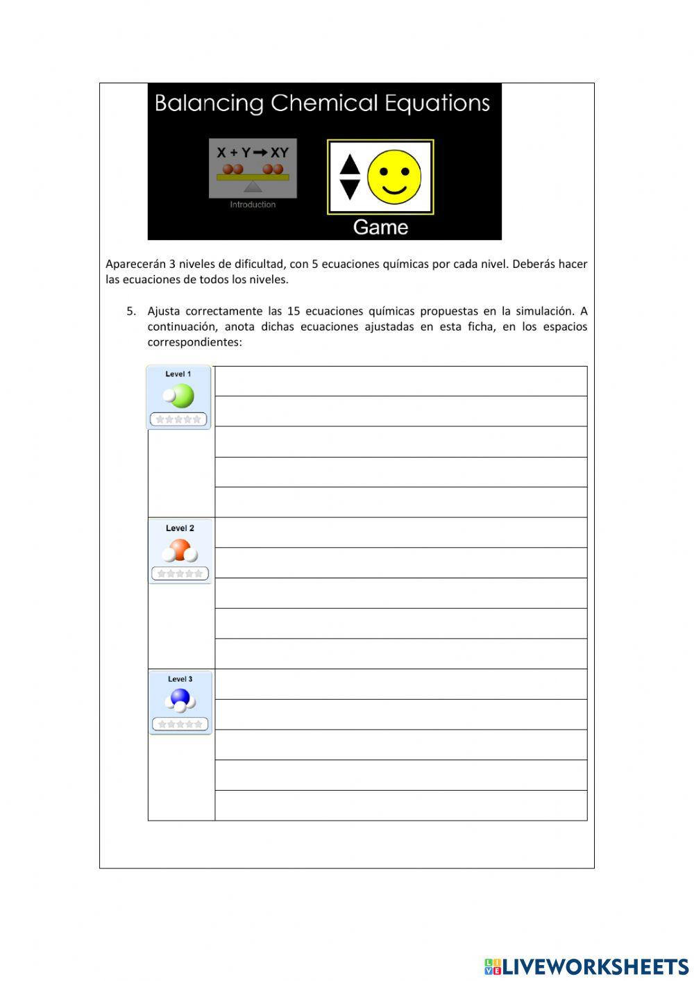Ajuste de reacciones químicas