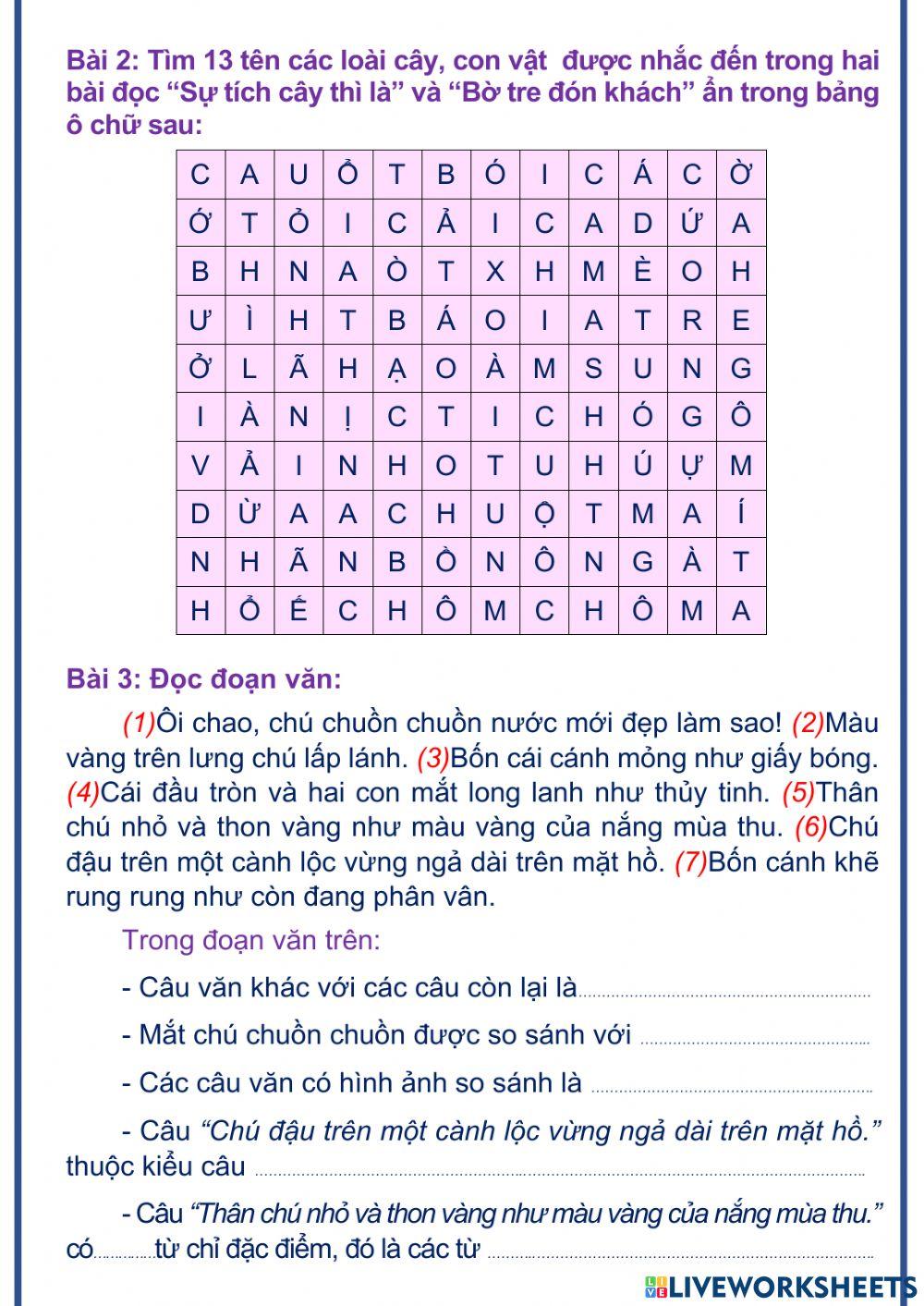 Tiếng Việt 2 (Tuần 24)