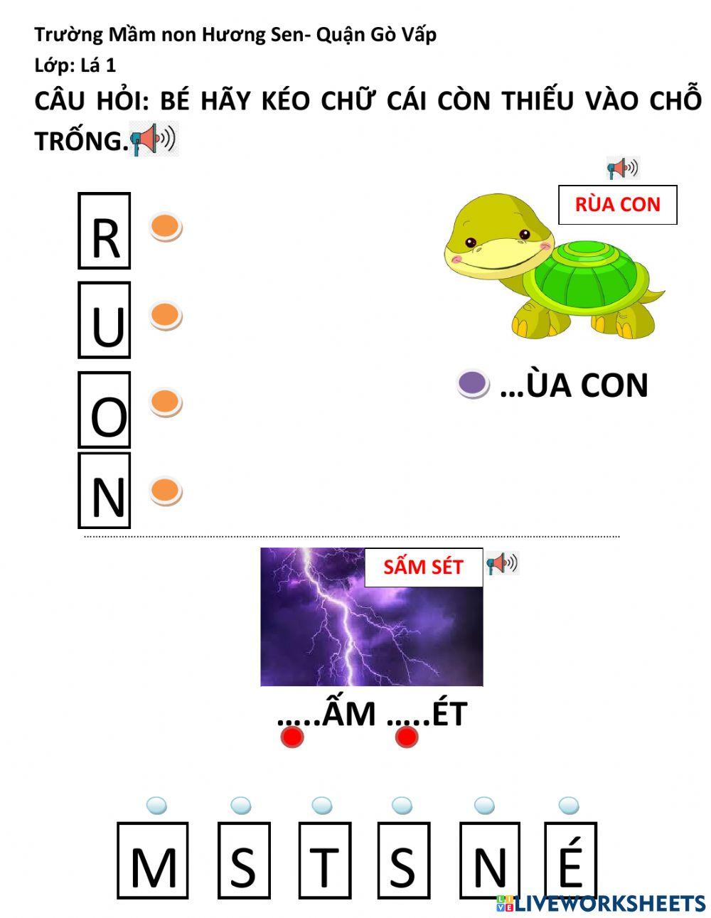 Ôn chữ cái R-S-Ư