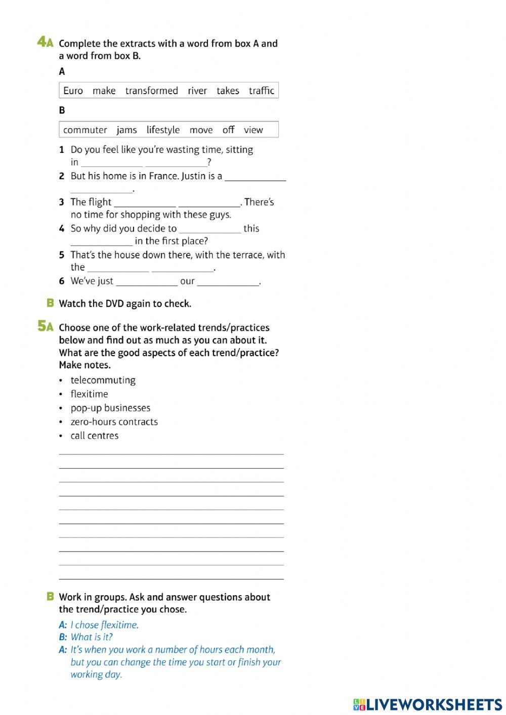 speakout pre intermediate dvd extra unit 2 online exercise for | Live ...