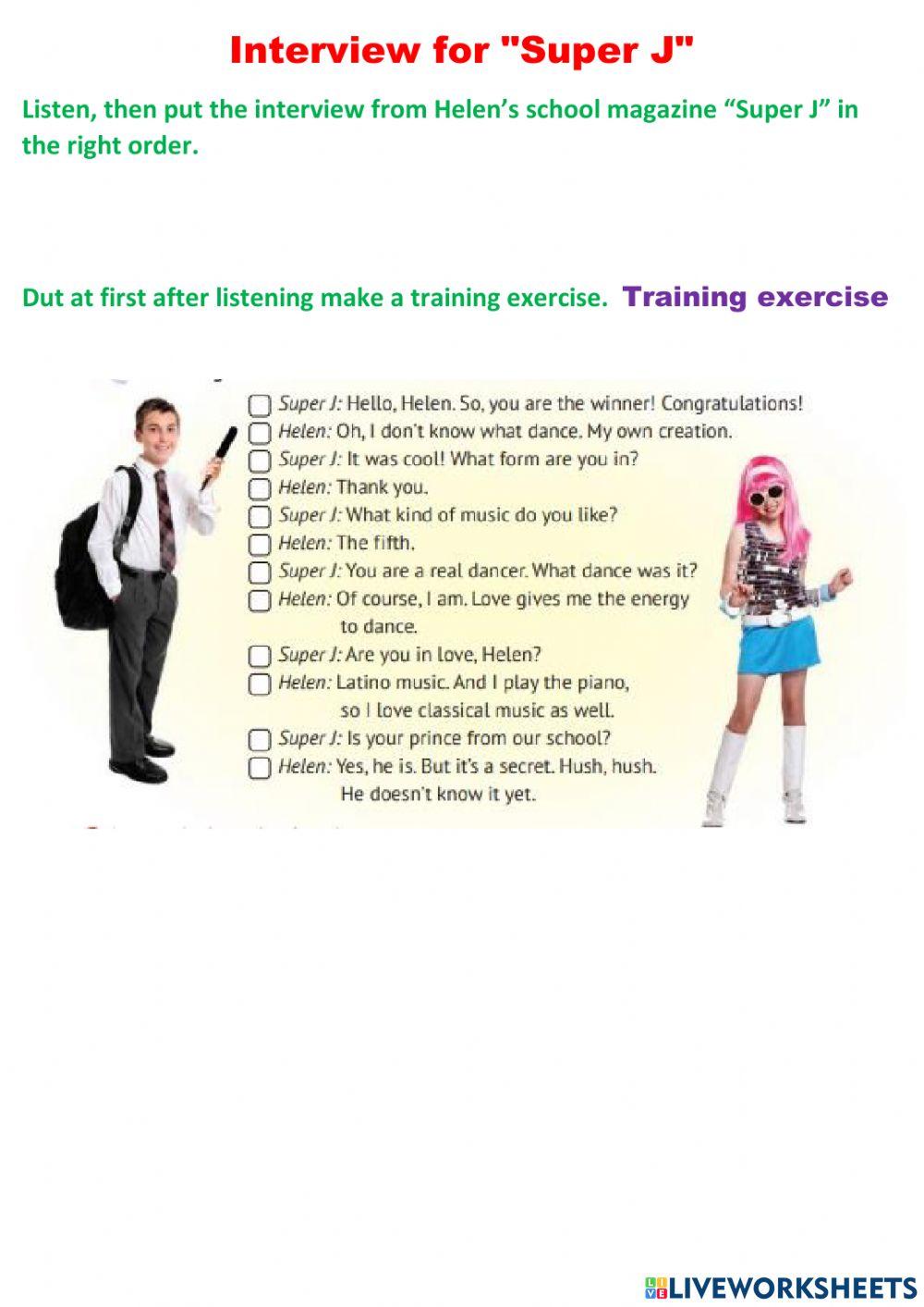 Interview for -Super J-