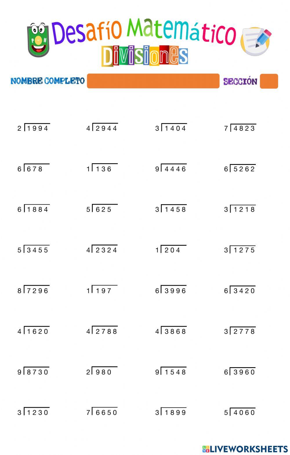 Divisiones con Números Naturales