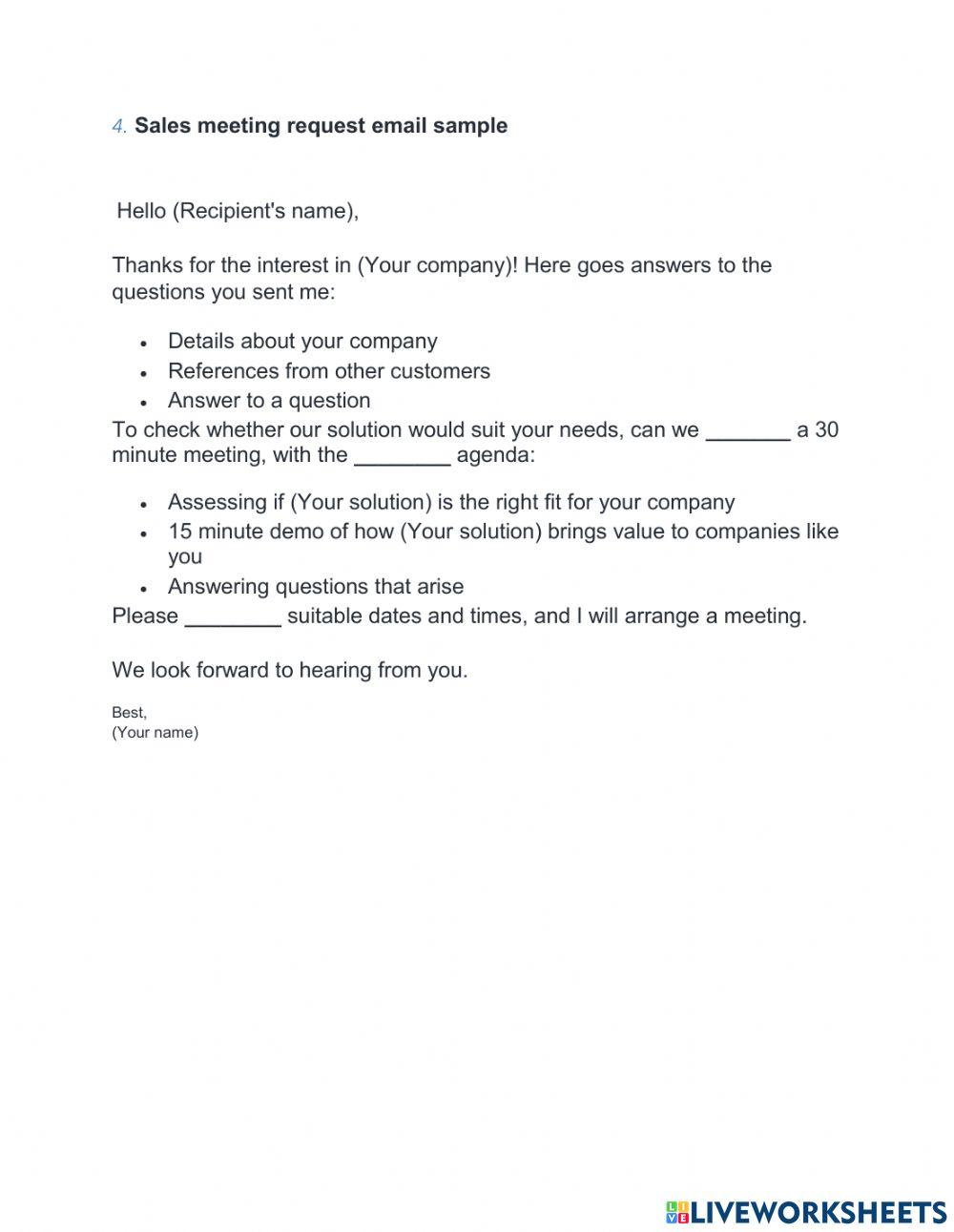 Write a business Email