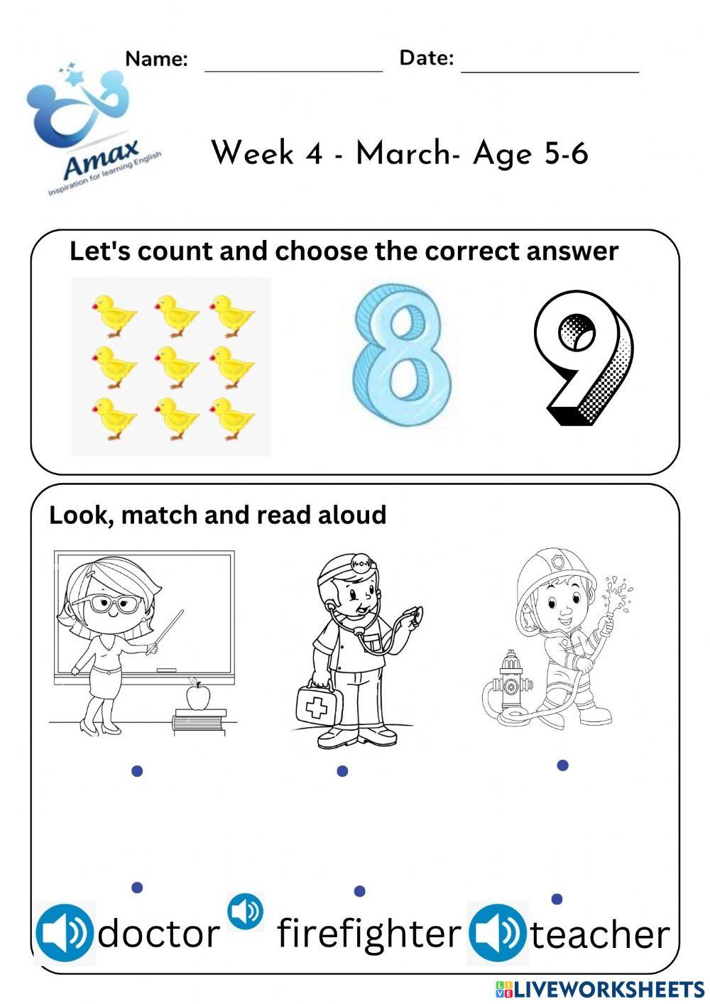 Week 4 - March ( Age 5-6)