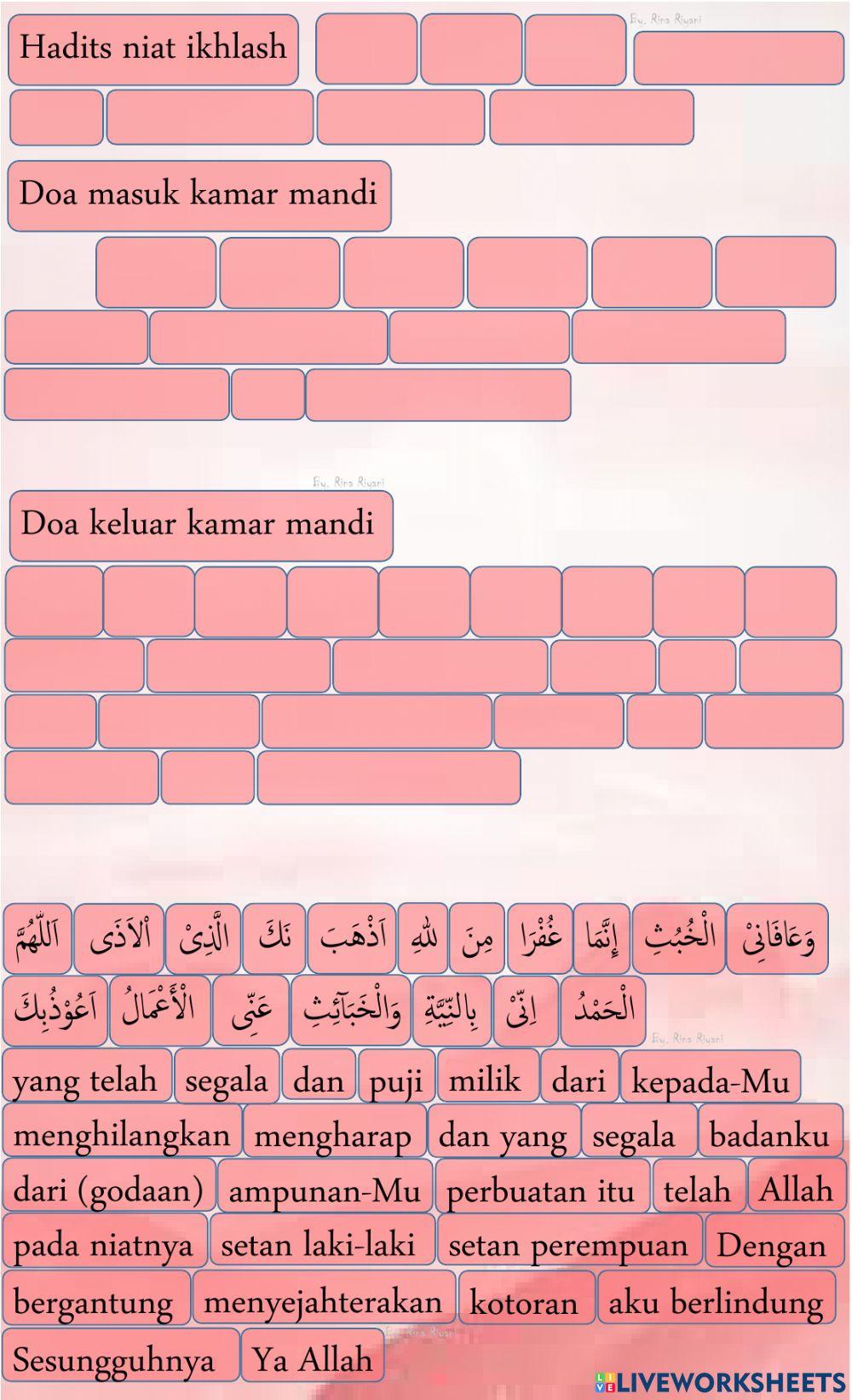 Hadits dan do'a Harian