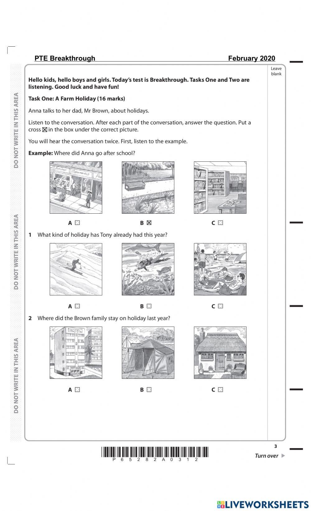 PTE Breakthrough February 2020