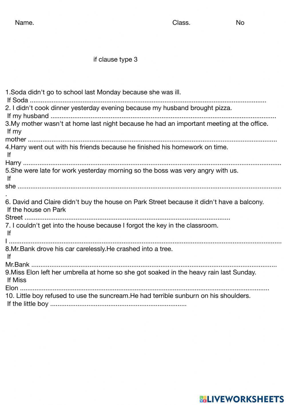 If clause type3 If clause type3