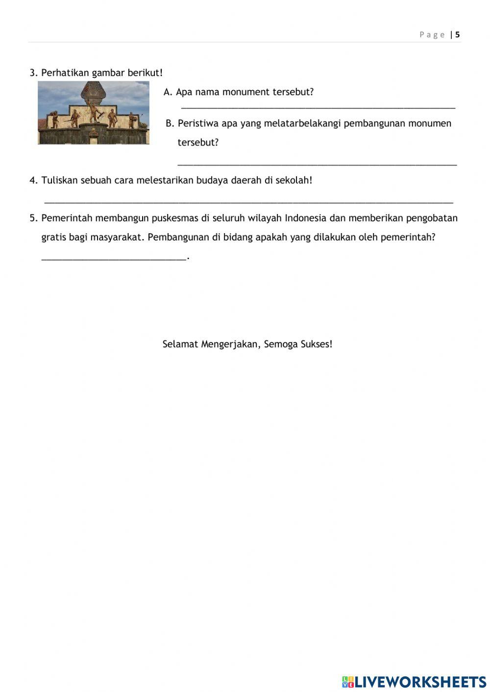 Penilaian harian ips tema 7