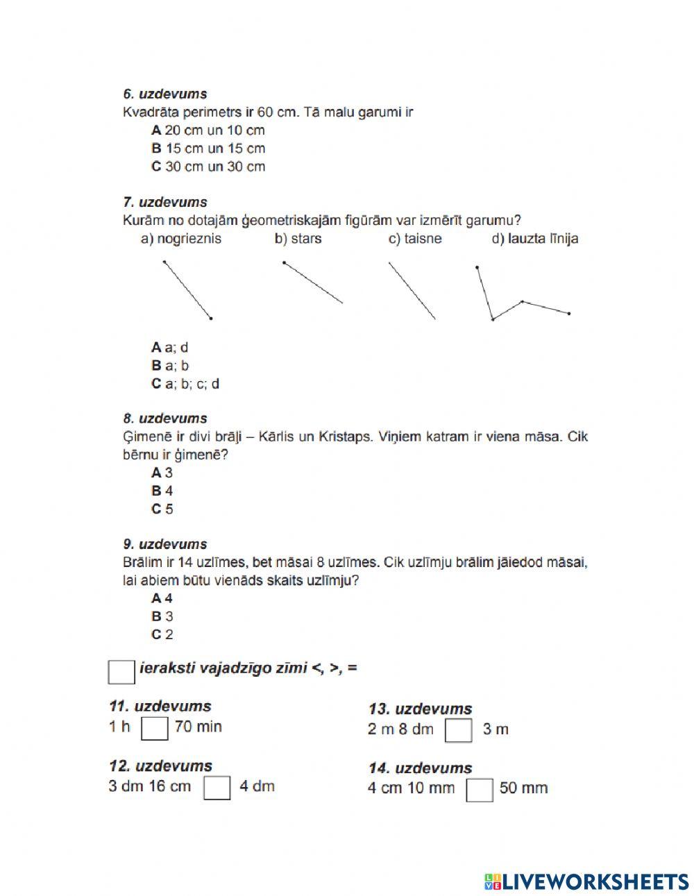 Gatavojies dd matemātikā